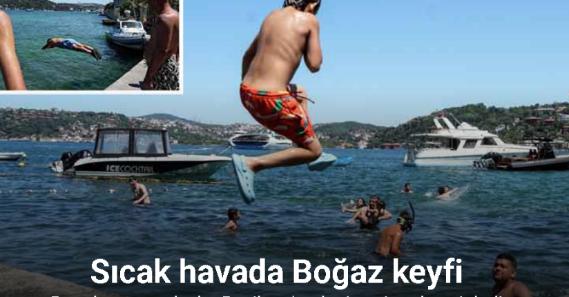 Sıcak havadan bunalan İstanbullular Boğaz'da serinledi