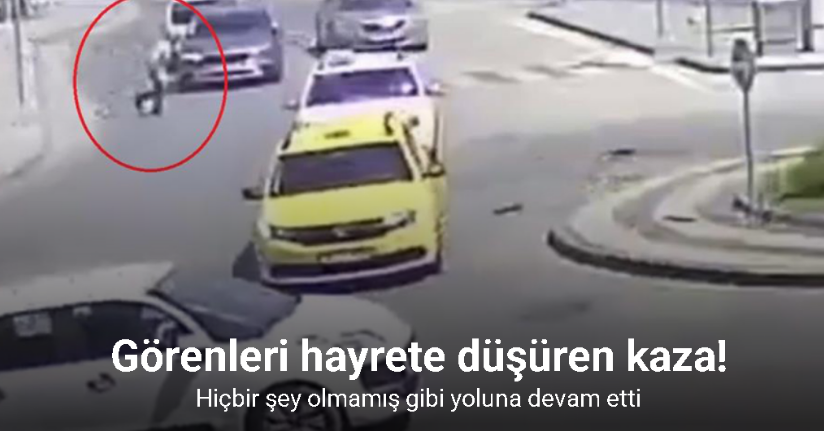 Görenleri hayrete düşüren kaza kamerada
