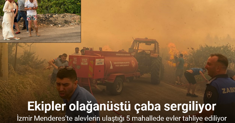 Menderes’te evler tahliye ediliyor