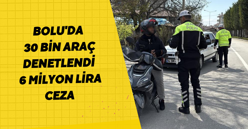 Bolu'da 30 bin araç denetlendi: 6 milyon lira ceza
