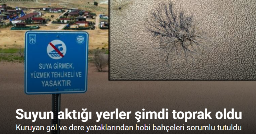 Hobi bahçelerinin kuyuları gölü kuruttu iddiası