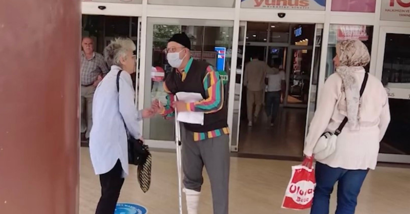 Dilenci kılığına giren zabıta 10 dakikada 340 TL topladı