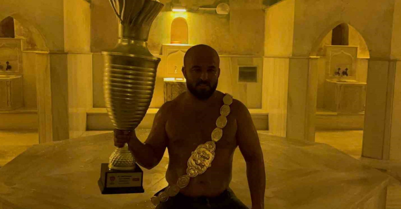 Kırkpınar şampiyonu hamam geleneğini bu yıl da sürdürdü