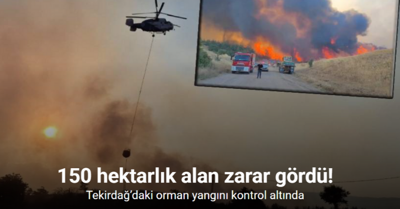 Tekirdağ’daki orman yangını kontrol altına alındı