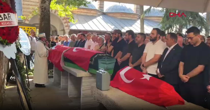 Polis memurunun kazada ölen eşi, bebeği ve baldızı toprağa verildi