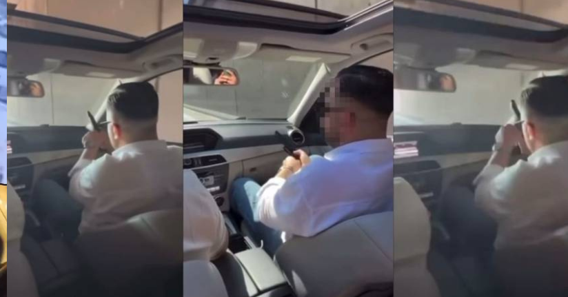 Seyir halindeki araçtan peş peşe böyle ateş açtı