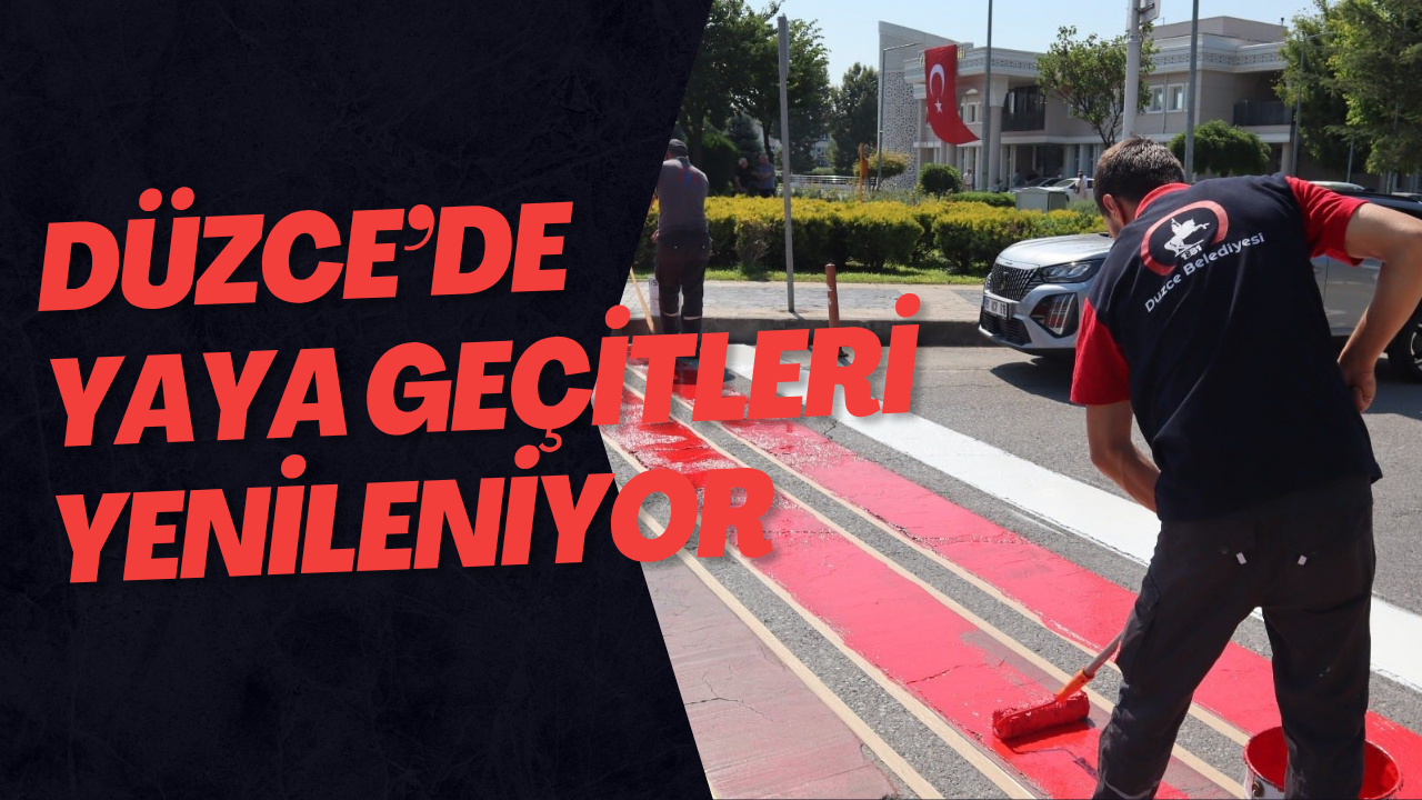 Düzce’de Yaya Geçitleri Yenileniyor