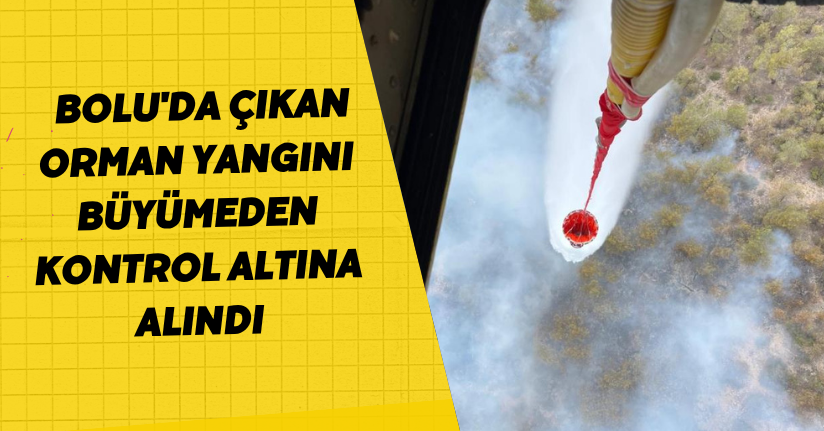  Bolu'da çıkan orman yangını büyümeden kontrol altına alındı