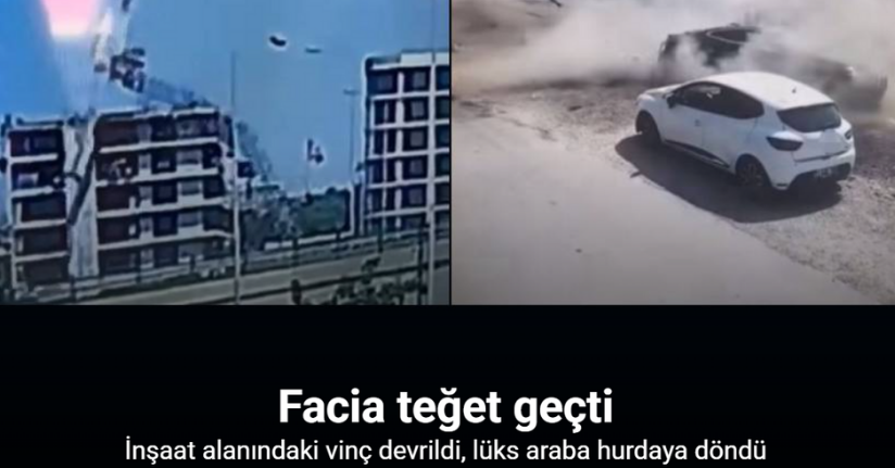 Vincin devrildiği anlar kamerada: Facia teğet geçti