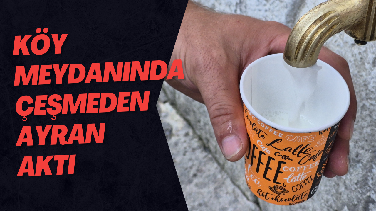 Köy Meydanında Çeşmeden Ayran Aktı