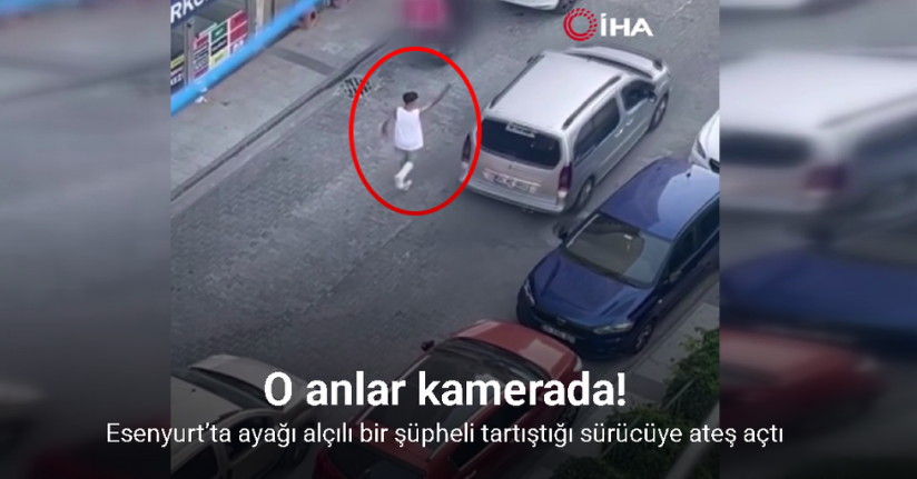 Esenyurt’ta ayağı alçılı bir şüpheli tartıştığı sürücüye ateş açtı: O anlar kamerada