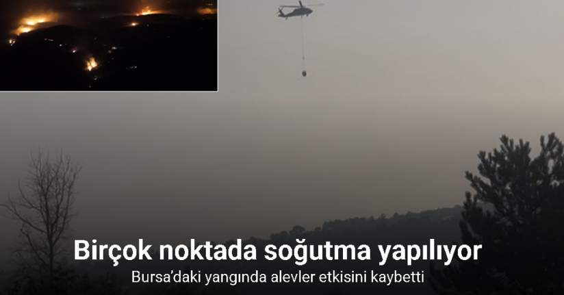 Bursa’daki yangında alevler etkisini kaybetti...Son durum havadan görüntülendi
