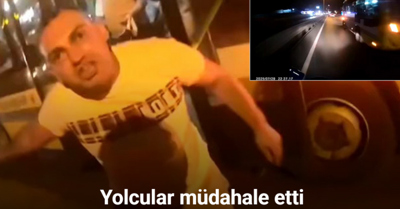 Bursa’da otobüs şoförü ile motosiklet sürücüsü arasında yol verme tartışması