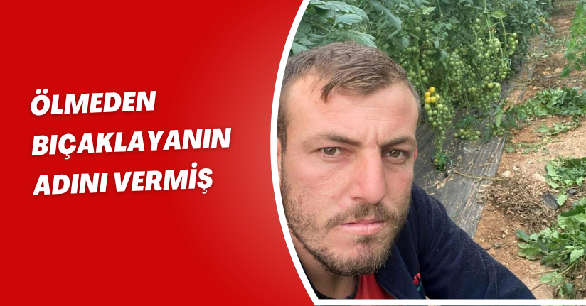 Ölmeden bıçaklayanın adını vermiş