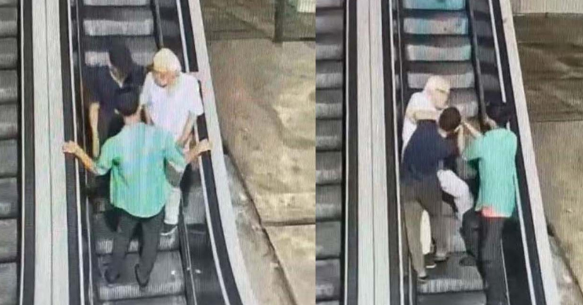 Beyoğlu’nda dehşet anları kamerada: Yaşlı adamın boğazını sıkıp gasp ettiler