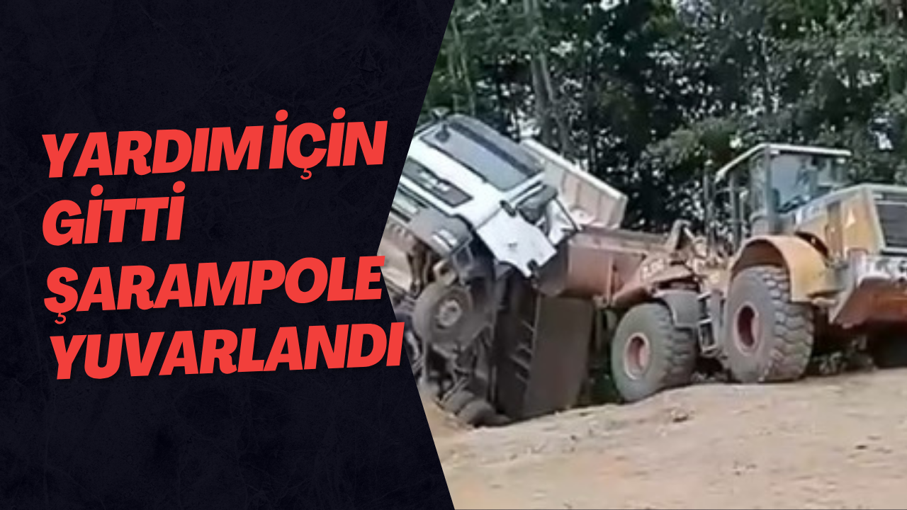 Yardım İçin Gitti Şarampole Yuvarlandı