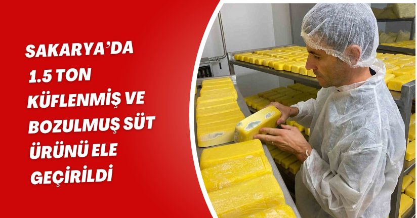 Sakarya’da 1.5 ton küflenmiş ve bozulmuş süt ürünü ele geçirildi