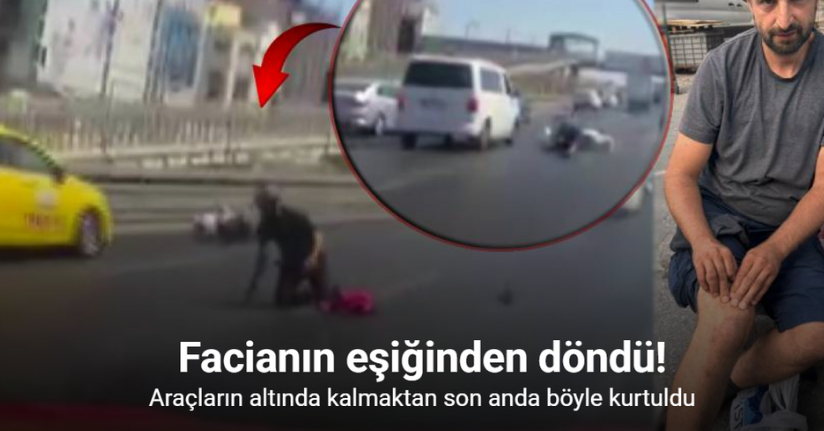 Florya’da bir motosikletli facianın eşiğinden döndü