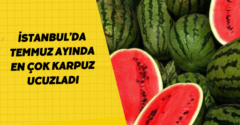 İstanbul’da Temmuz ayında en çok karpuz ucuzladı