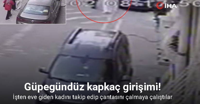 Esenyurt’ta güpegündüz kapkaç girişimi güvenlik kamerasında