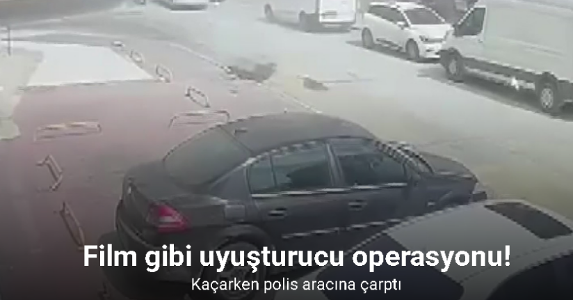 Adana’da film gibi uyuşturucu operasyonu: Kaçarken polis aracına çarptı