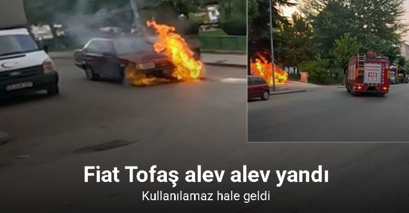 Tofaş’ın alev alev yandığı anlar kask kamerasında