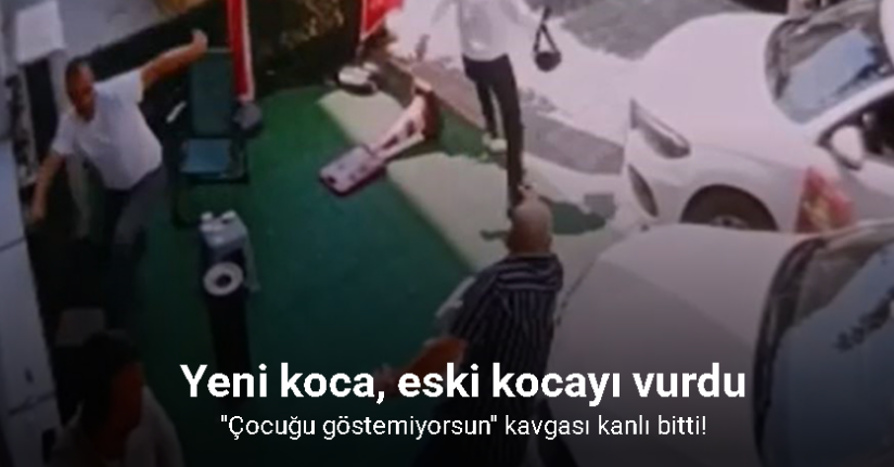 Eski koca eşine çocukları göstermedi, yeni koca bacağından vurdu