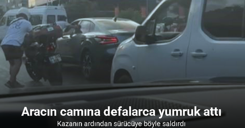 Şişli’de kazanın ardından sürücü diğer aracın sürücüsüne saldırdı: O anlar kamerada
