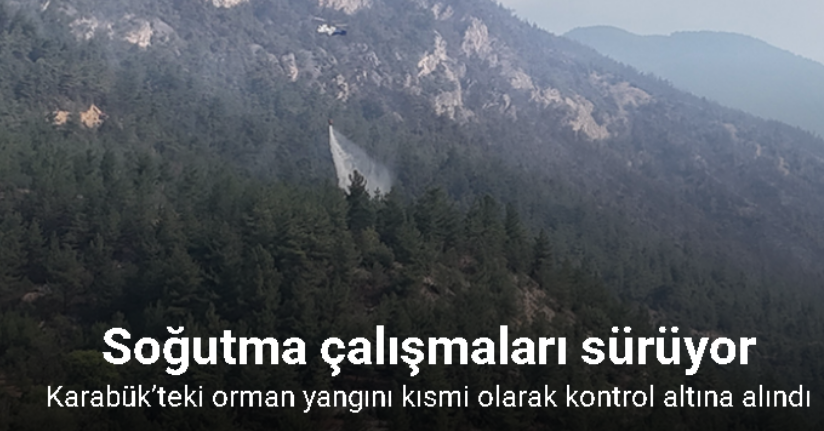 Karabük’teki orman yangını kısmi olarak kontrol altına alındı