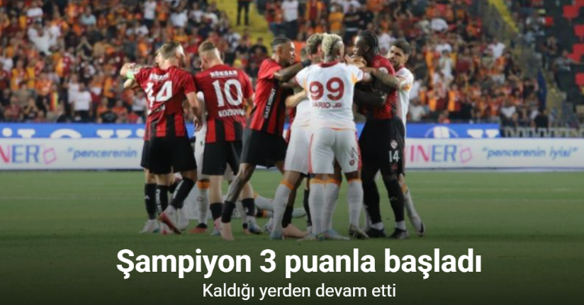 Trendyol Süper Lig: Gaziantep FK: 0 - Galatasaray: 3 (