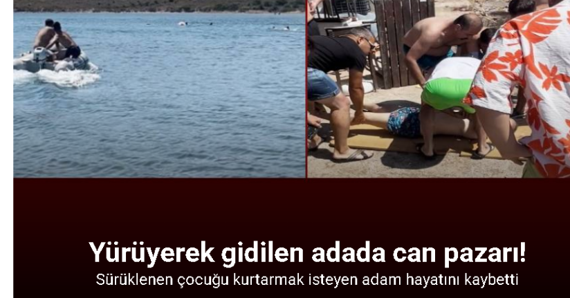 Yürüyerek gidilen adada can pazarı