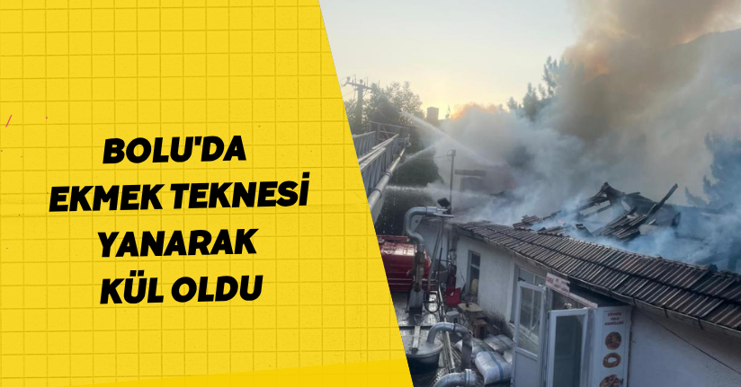 Bolu'da ekmek teknesi yanarak kül oldu