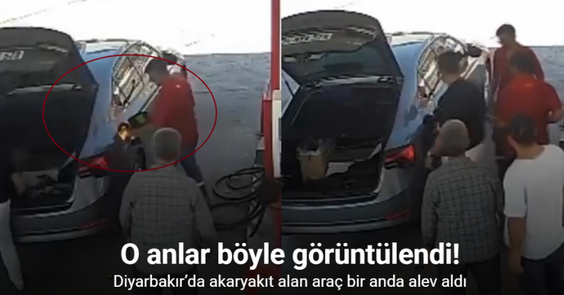 Diyarbakır’da akaryakıt istasyonunda faciadan dönüldü: O anlar kamerada