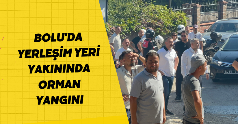 Bolu'da yerleşim yeri yakınında orman yangını