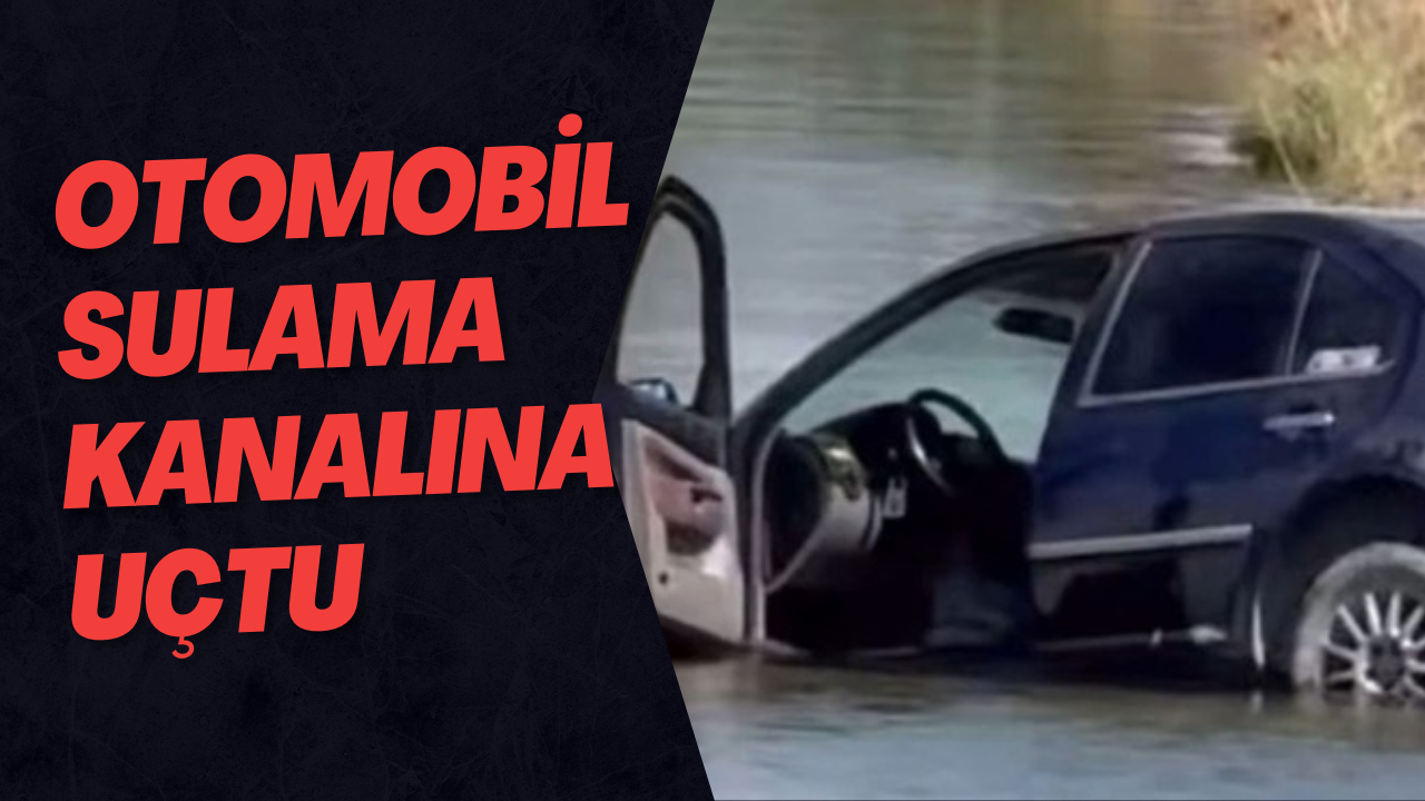 Otomobil Sulama Kanalına Uçtu