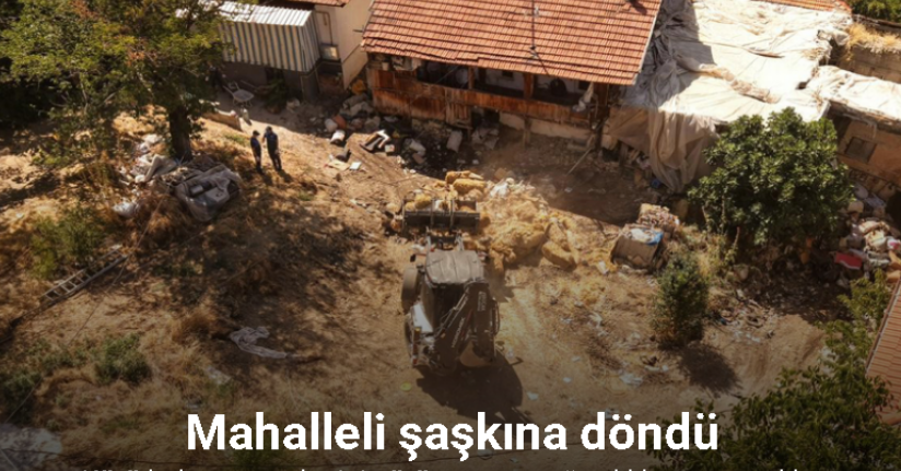 Kötü kokunun kaynağı ortaya çıkınca mahalleli şaşkına döndü