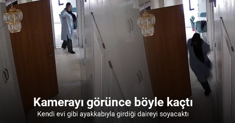 Kapıyı tıklatıp eve giren soyguncu kadınlar, kamerayı görünce panikledi