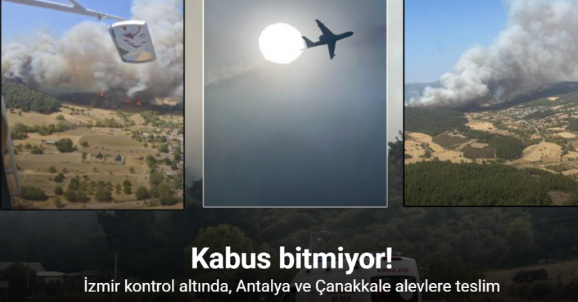 Türkiye yangınlarla mücadele ediyor: İzmir, Antalya ve Çanakkale alevlere teslim!