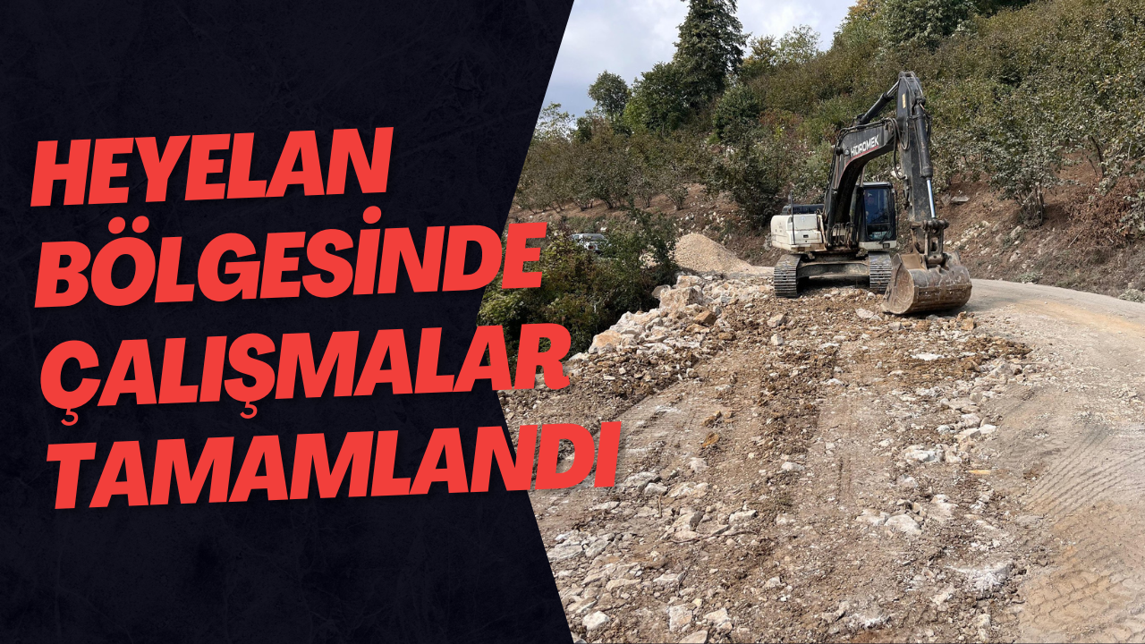 Heyelan Bölgesinde Çalışmalar Tamamlandı