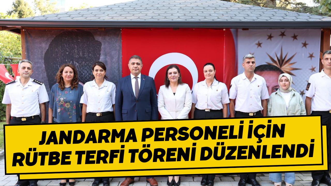 Jandarma Personeli İçin Rütbe Terfi Töreni Düzenlendi