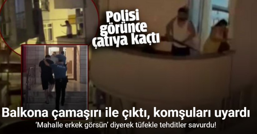 Esenyurt’ta balkona iç çamaşırı ile çıkınca komşuları uyardı