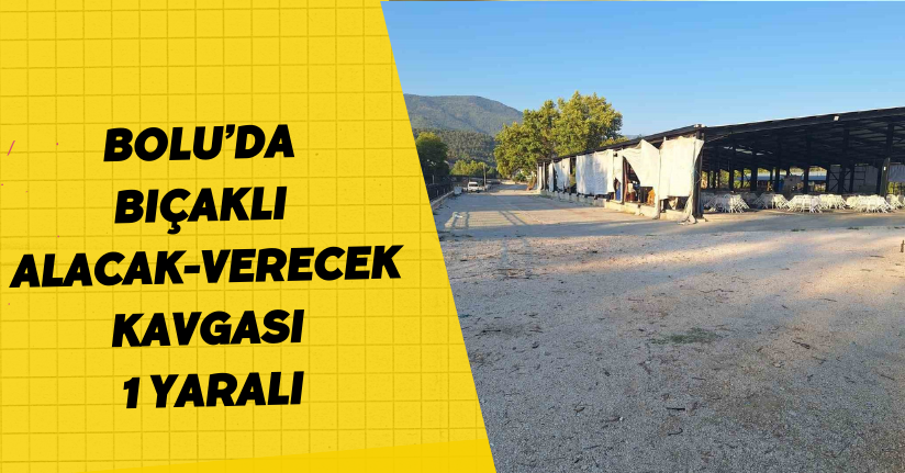 Bolu’da bıçaklı alacak-verecek kavgası: 1 yaralı