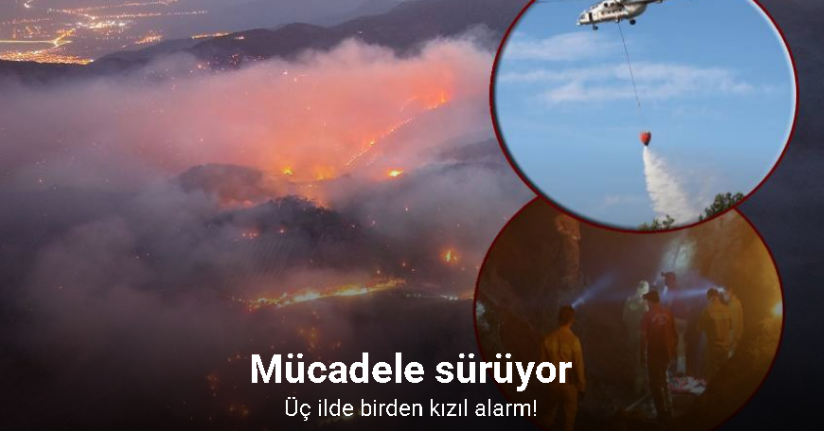 Üç il birden yanıyor: Denizli'de 3 gündür süren yangına müdahale devam ediyor
