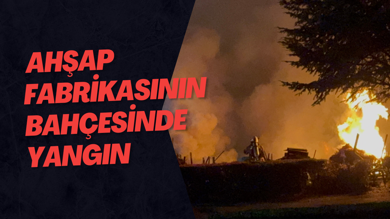 Ahşap Fabrikasının Bahçesinde Yangın