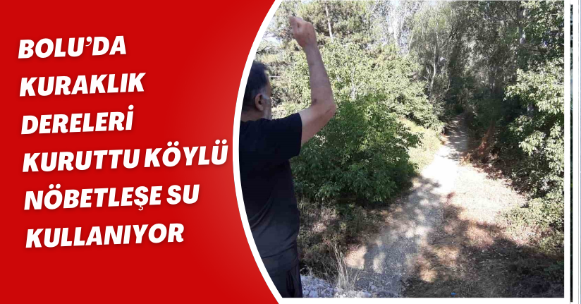 Bolu’da kuraklık dereleri kuruttu, köylü nöbetleşe su kullanıyor
