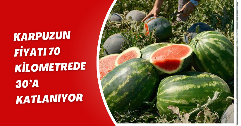 Karpuzun fiyatı 70 kilometrede 30’a katlanıyor