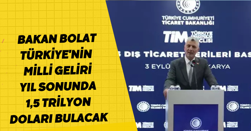 Bakan Bolat: Türkiye'nin milli geliri yıl sonunda 1,5 trilyon doları bulacak