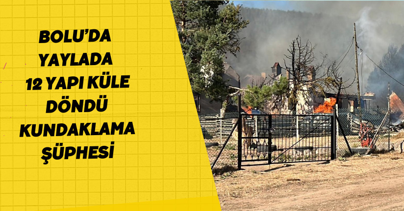 Bolu’da yaylada 12 yapı küle döndü: Kundaklama şüphesi