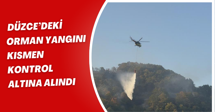 Düzce’deki orman yangını kısmen kontrol altına alındı