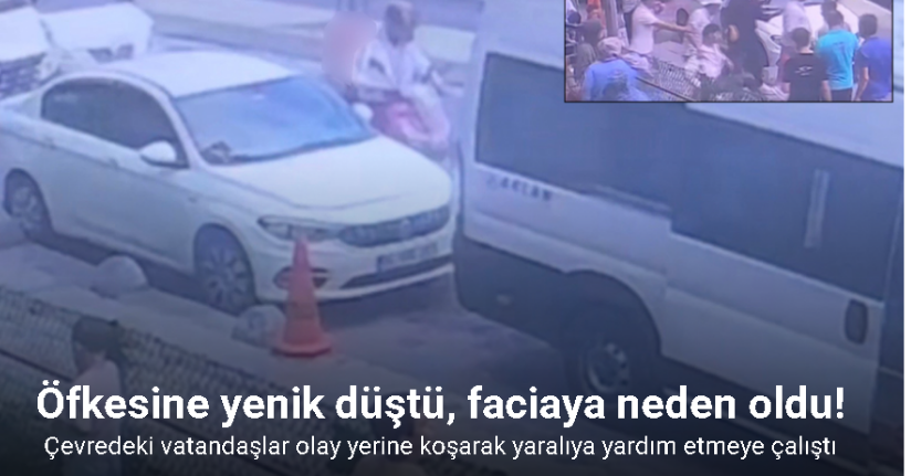 Arnavutköy’de yol verme tartışması kazayla sonlandı: Otomobil motosikletliye çarptı